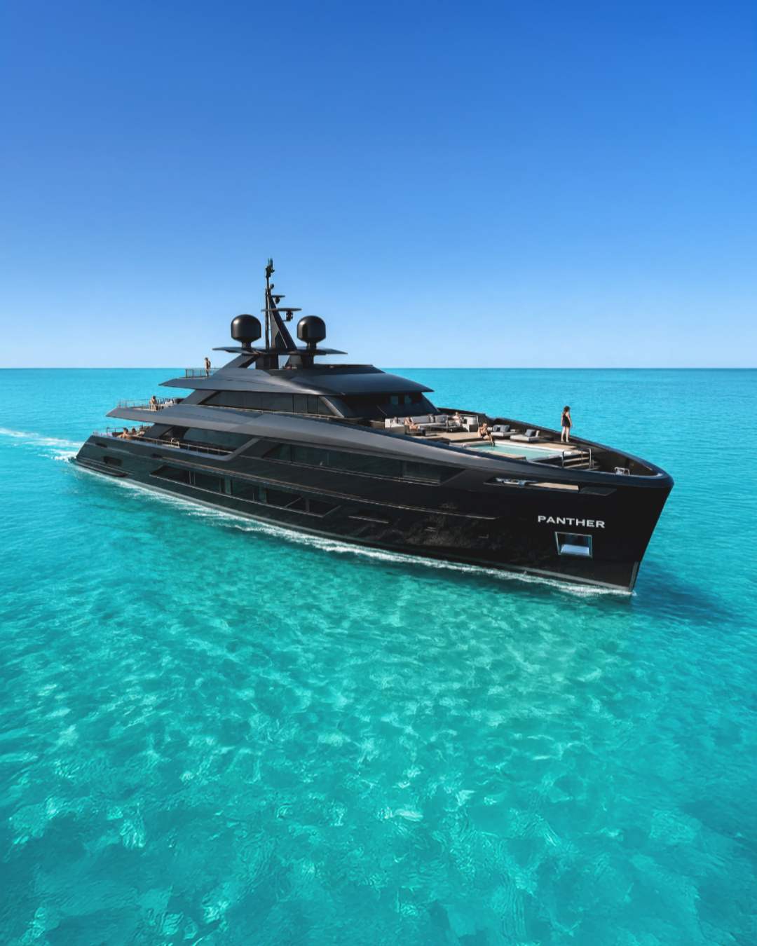 Exclusive Black Panther yacht