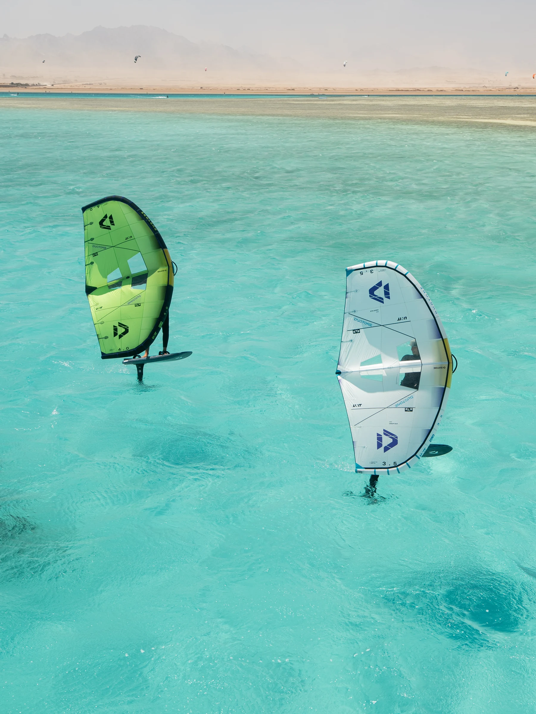 Wingfoil across the lagoon