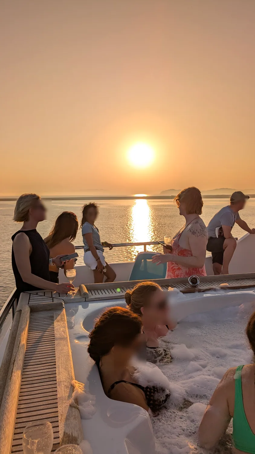 Sunset on board