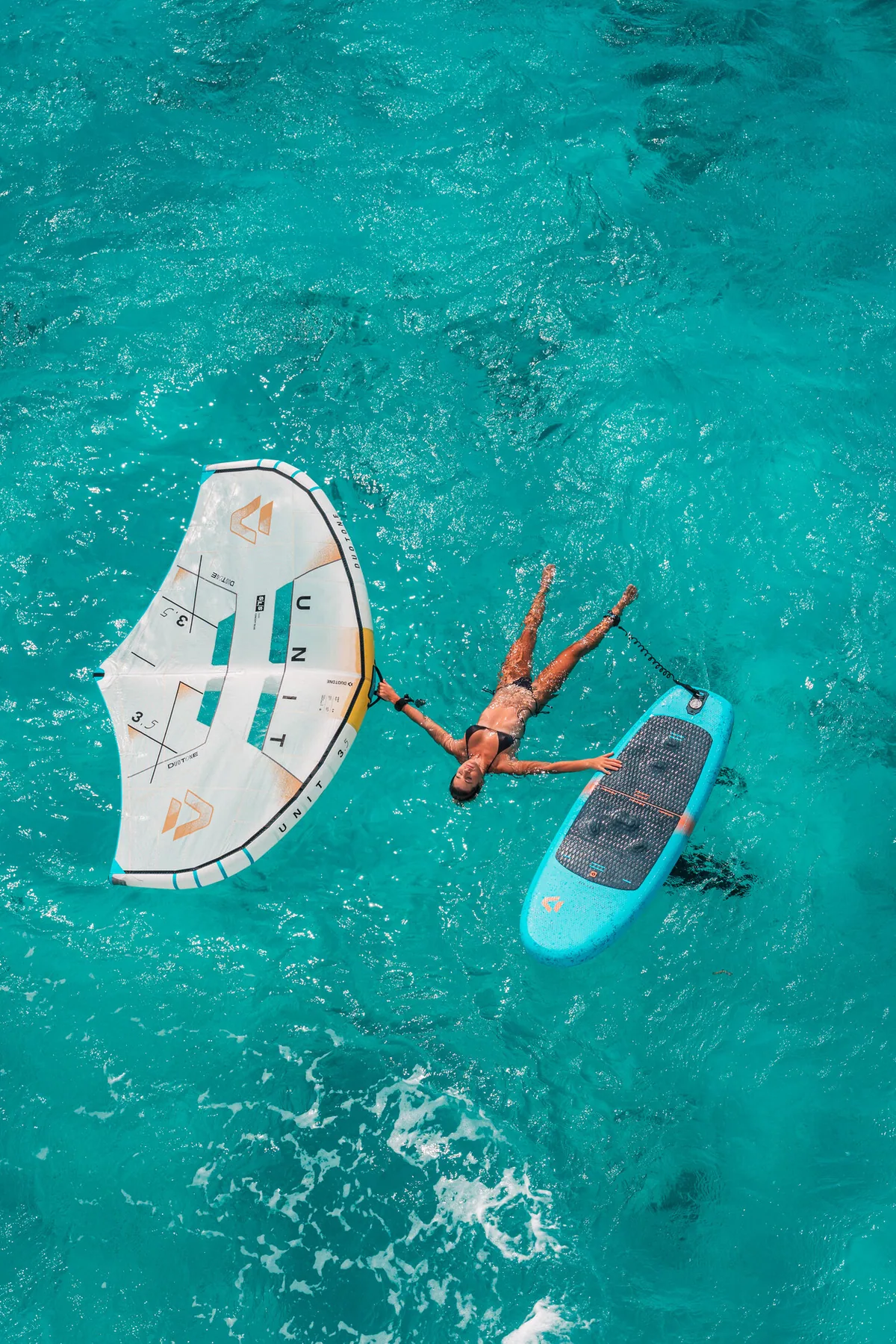 Wingfoil from the yacht