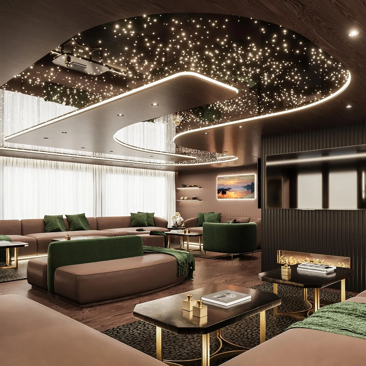 Panoramic main salon